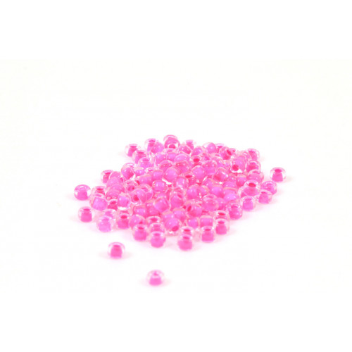 SEED BEAD NO. 11 CZECH PINK COLORLINED